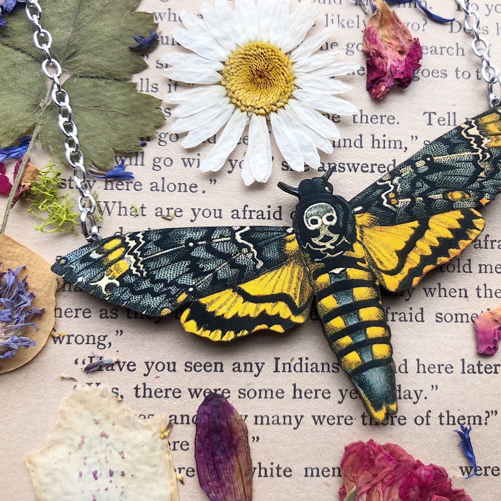 Death Moth Necklace - Picture 4 of 6